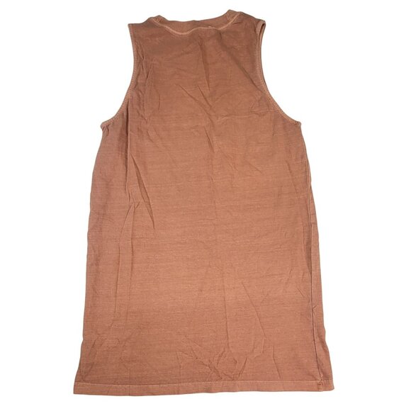 Double Zero Mini Dress Sleeveless Rust Womens Large Cotton New with Tags - Picture 2 of 5